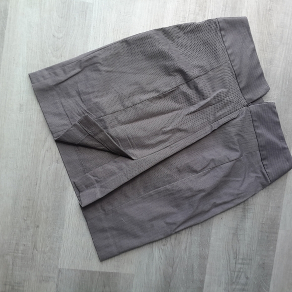 Banana Republic Cotton Grey Pencil Skirt Stretchy Zipper Back Split Size 6 - Picture 4 of 6